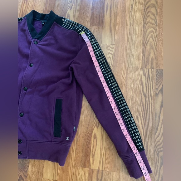 JUST CAVALLI Men's Cardigan jacket with embellished sleeves. Size Medium. - Picture 10 of 10